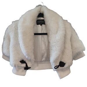 Countess boutique white faux fur coat luxurious warm cozy stylish mob wife